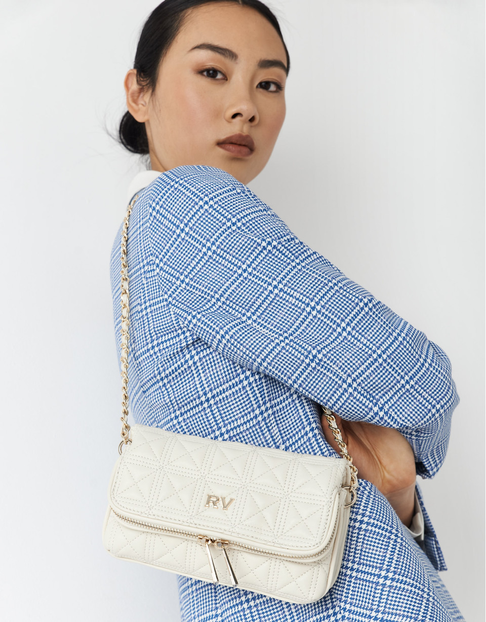 Beige quilted leather Mini Martina Duplo ... | Roberto Verino