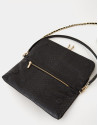 Black Martina embossed snakeskin leather bag | Roberto Verino