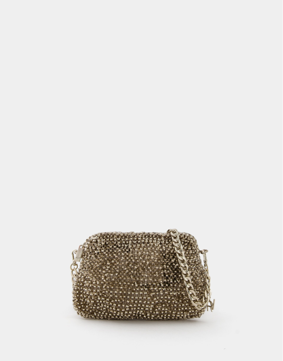 Bolso bandolera trenzado dorado Devyn Bag | Roberto Verino