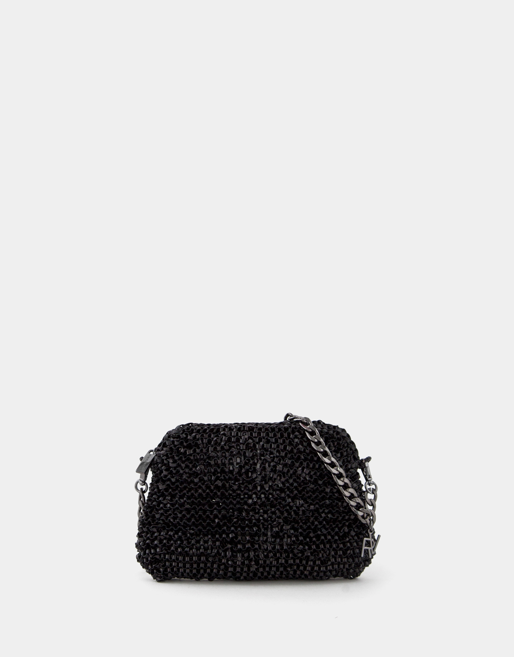 Black hand- braided Devyn shoulder bag - AW2023 | Roberto Verino