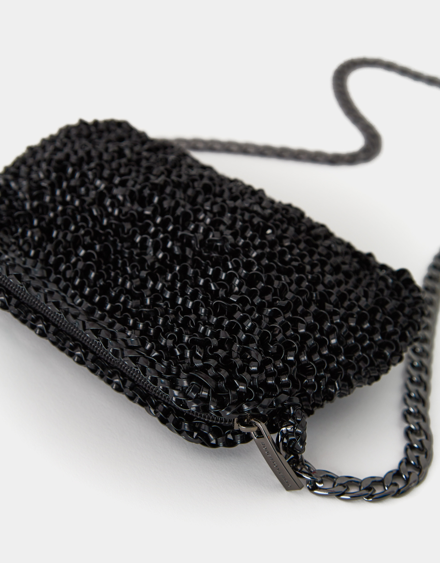 Bolso de mano trenzado negro Devyn Bag - OI2023 | Roberto Verino