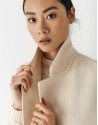 Long beige vest with lapels - AW2022 | Roberto Verino