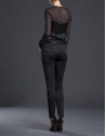 Pantalón negro elástico satén