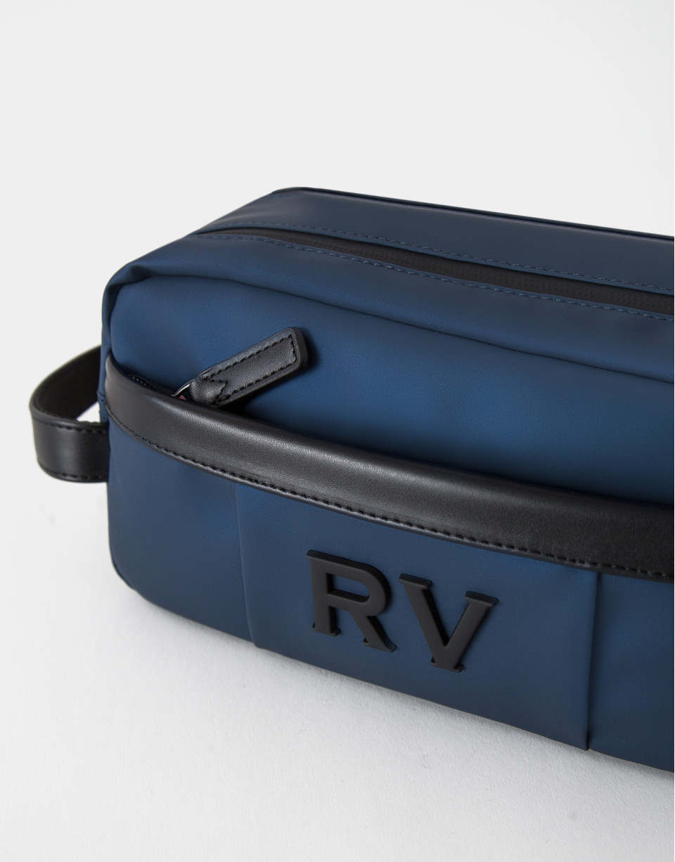 Navy blue zippered men's vanity case - Man | Roberto Verino