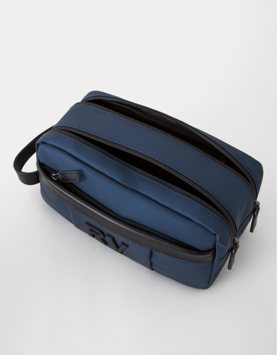 Navy blue zippered men's vanity case - Man | Roberto Verino