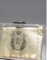 Diva bag in transparent vinyl with gilded fabric change purse 