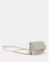Bolso bandolera Martina Duplo Mini piel acolchada beige
