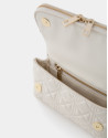 Bolso bandolera Martina Duplo Mini piel acolchada beige