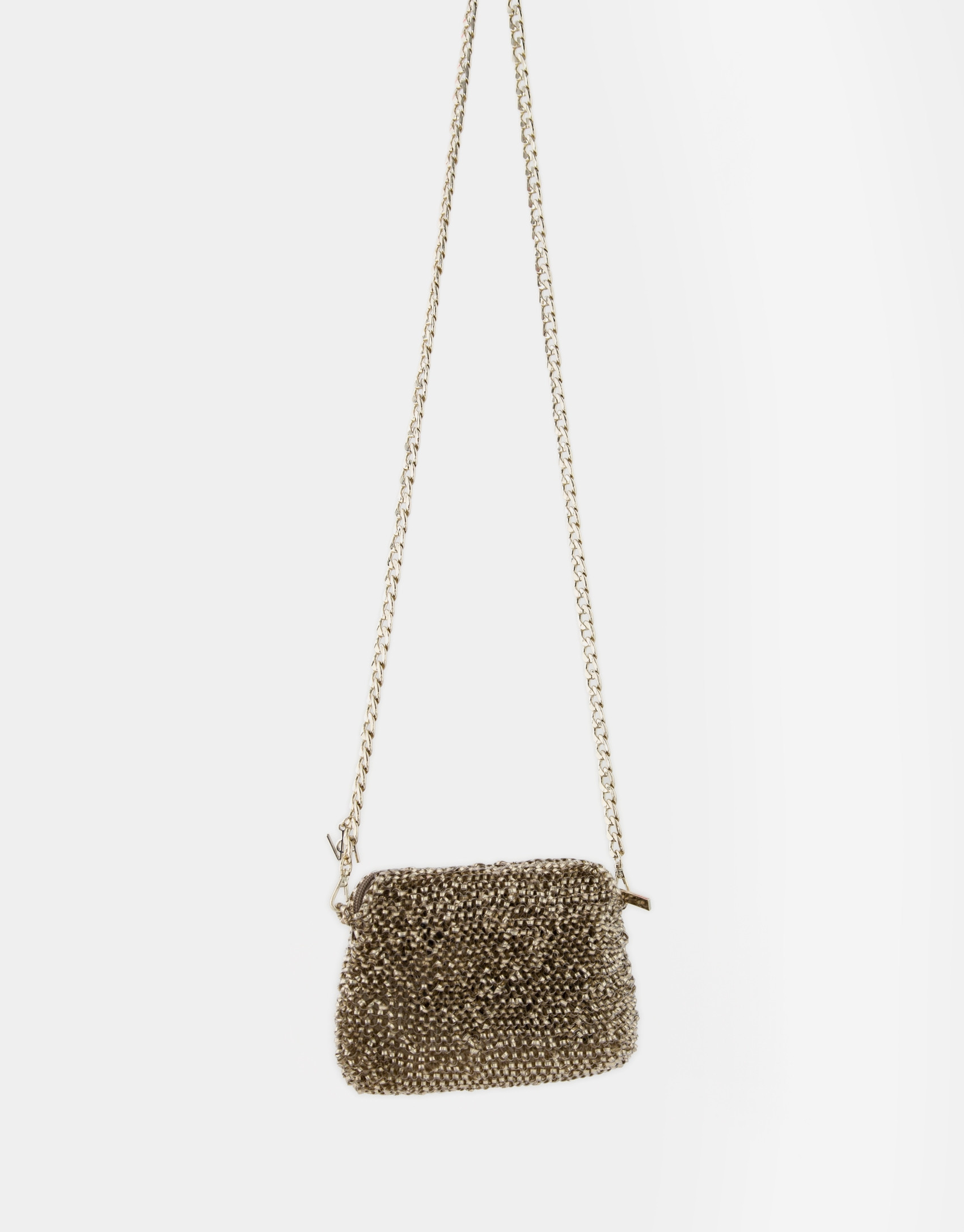 Bolso bandolera trenzado dorado Devyn Bag | Roberto Verino