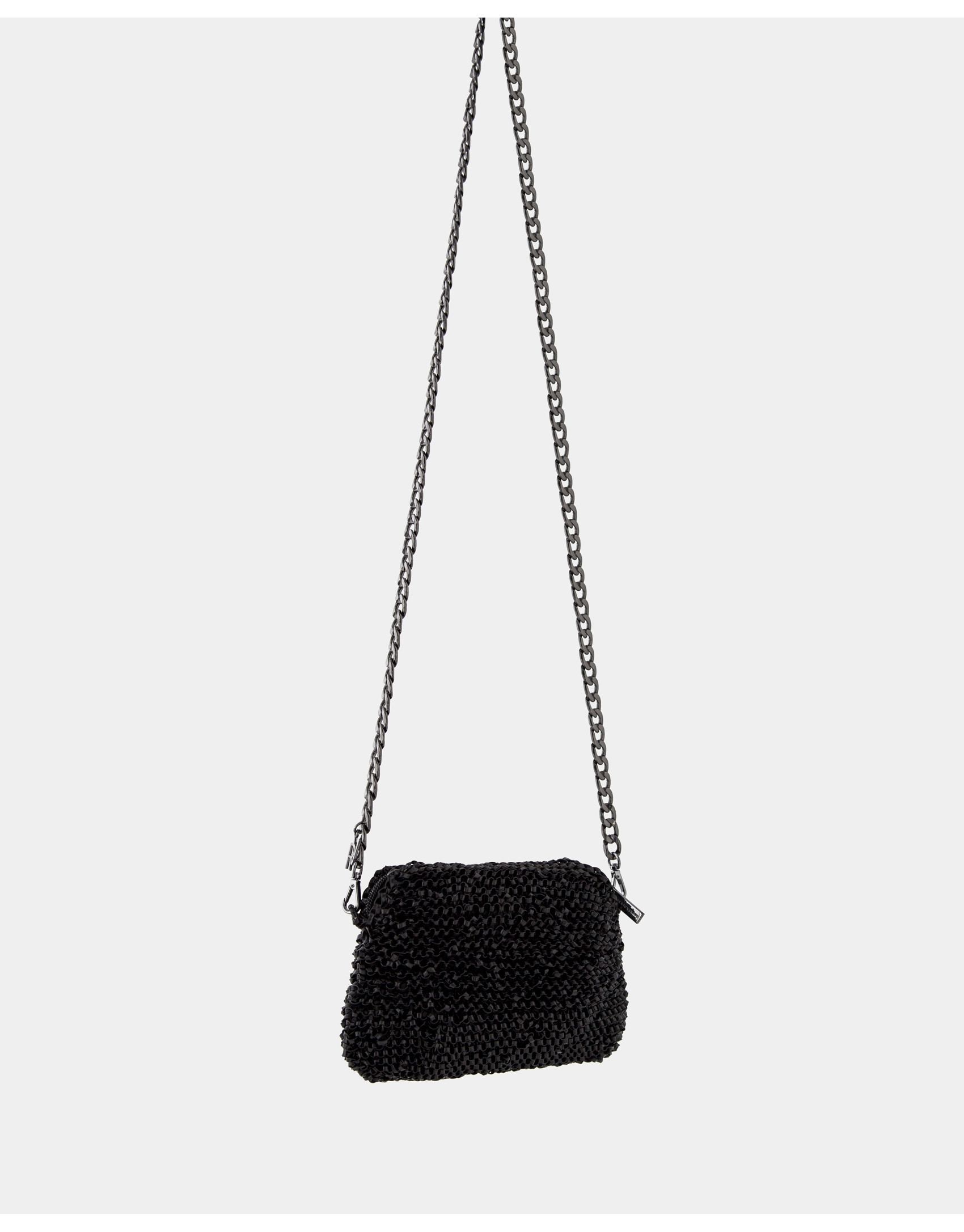 Bolso de mano trenzado negro Devyn Bag - OI2023 | Roberto Verino