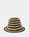 Gorro estilo pescador crochet azul marino y ... | Roberto Verino