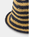 Navy blue and beige crocheted fisherman-style... | Roberto Verino