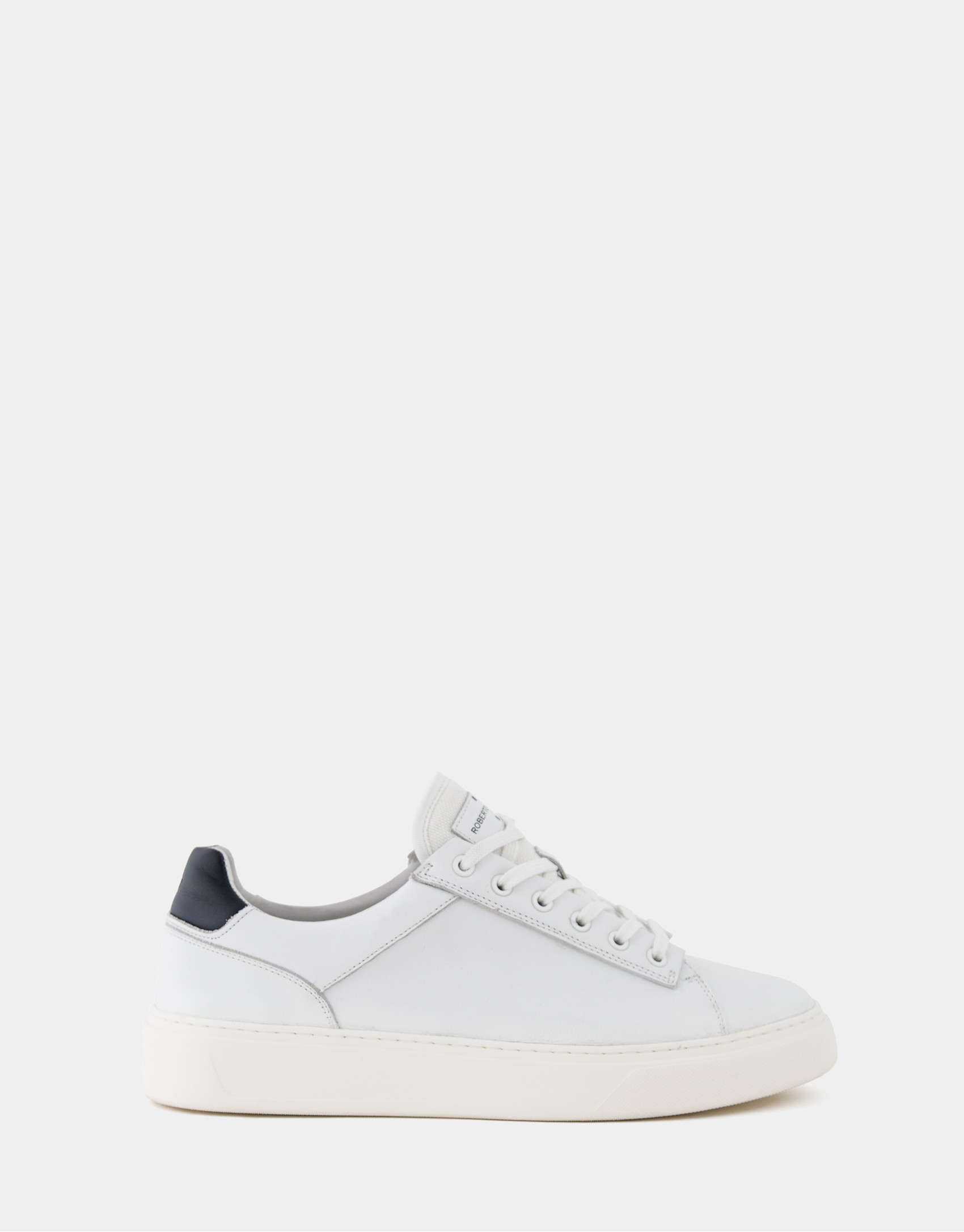 Zapatilla deportiva blanca talón azul - Hombre | Roberto Verino