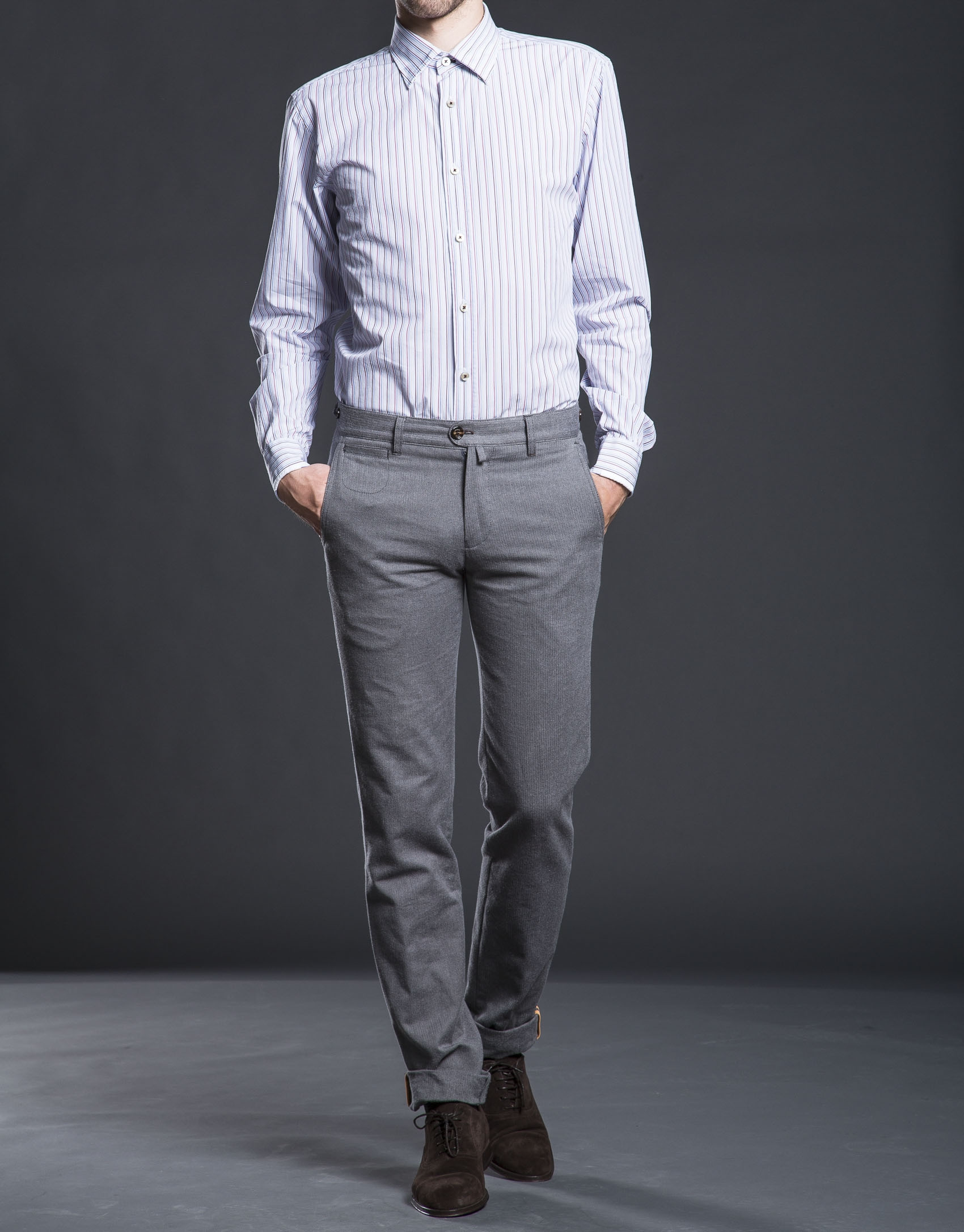 Pantalón sport espiguilla gris