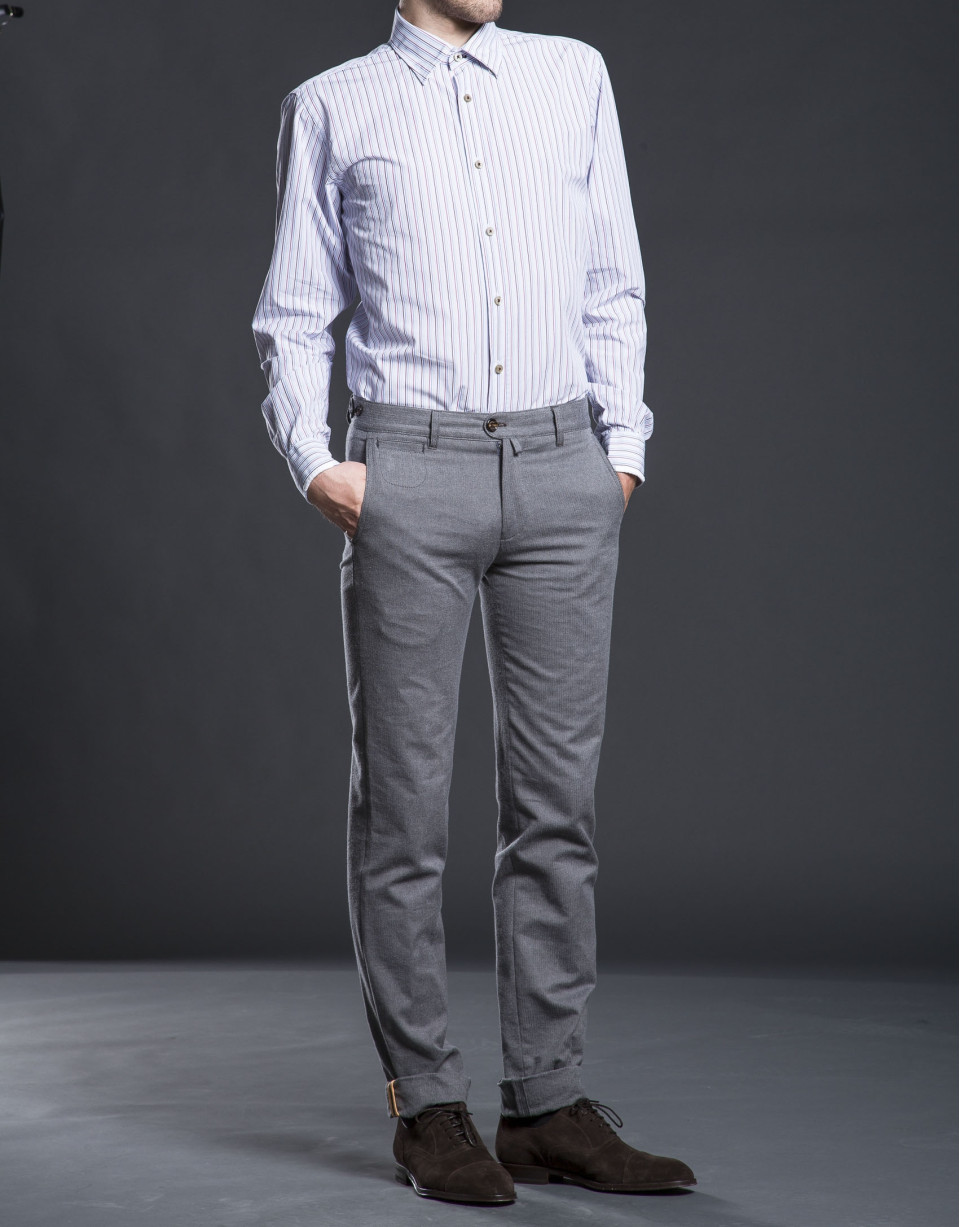Pantalón sport espiguilla gris