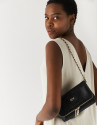 Black Mini Martina snakeskin print bag