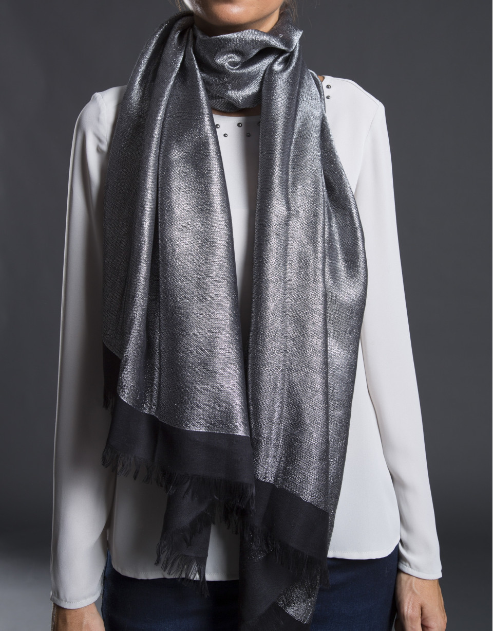 foulard negro con lurex