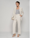 Top de tirantes punto brillos gris - Mujer | Roberto Verino