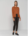 Camel tartan plaid leggings - Woman - AW2023 | Roberto Verino