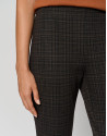Camel tartan plaid leggings - Woman - AW2023 | Roberto Verino