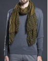 Foulard estampado oro kaki
