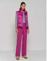 Fuchsia quilted vest - Woman - AW2023 | Roberto Verino