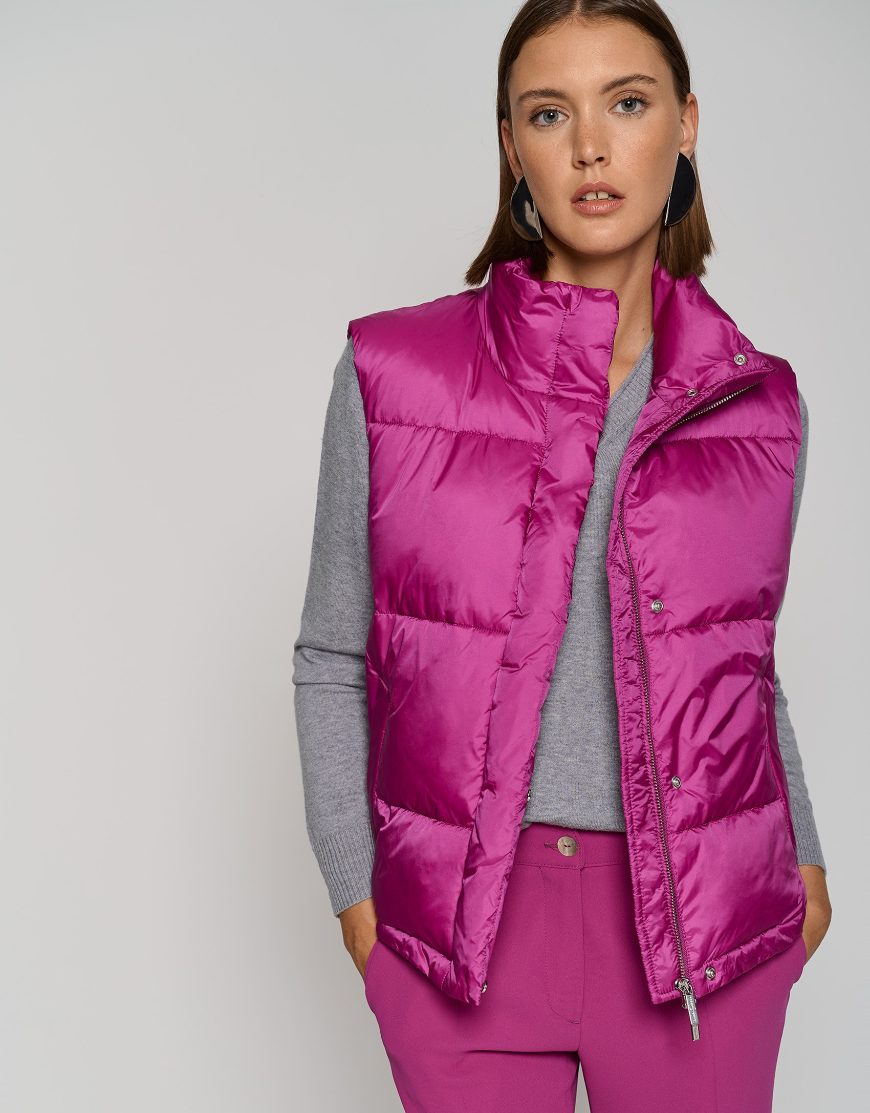 Chaleco acolchado fucsia - Mujer - OI2023 | Roberto Verino