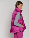 Fuchsia quilted vest - Woman - AW2023 | Roberto Verino