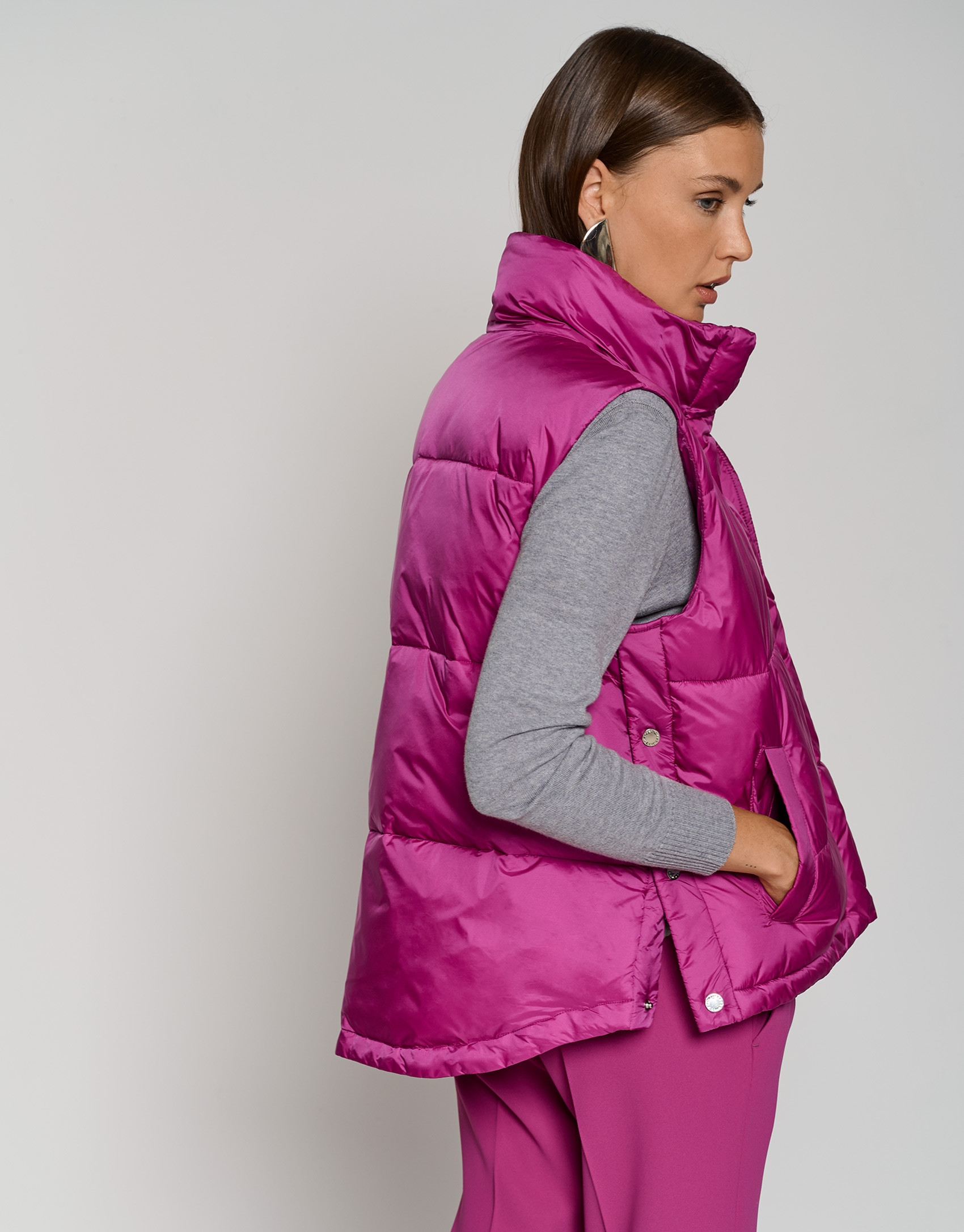 Chaleco acolchado fucsia - Mujer - OI2023 | Roberto Verino