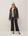 Chaqueta piel doble faz marrón oscuro - Mujer | Roberto Verino
