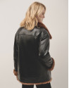 Chaqueta piel doble faz marrón oscuro - Mujer | Roberto Verino