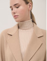 Long camel double-faced cloth coat - Woman | Roberto Verino