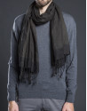 Khaki striped scarf 