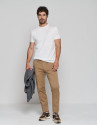 Tan dyed chino trousers - Man - AW2023 | Roberto Verino