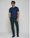 Dark green dyed chino trousers - Man - AW2023 | Roberto Verino