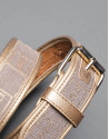 Brown / gold  jacquard belt 