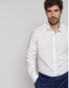 White slim fit dress shirt - Man - AW2023 | Roberto Verino