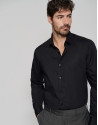 Dark slim fit dress shirt - Man - AW2023 | Roberto Verino