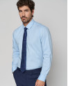 Light blue slim fit dress shirt - Man - AW2023 | Roberto Verino