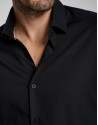 Camisa vestir slim liso negro - Hombre - OI2023 | Roberto Verino
