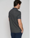 Polo jacquard mercerizado marino y blanco | Roberto Verino