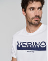 Navy blue top with navy blue logo - Man | Roberto Verino