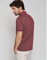 Polo jacquard mercerizado ciruela y blanco | Roberto Verino