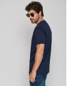 Camiseta marina con logo amarillo oro - Hombre | Roberto Verino