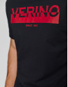 Black top with red logo - Man - AW2023 | Roberto Verino