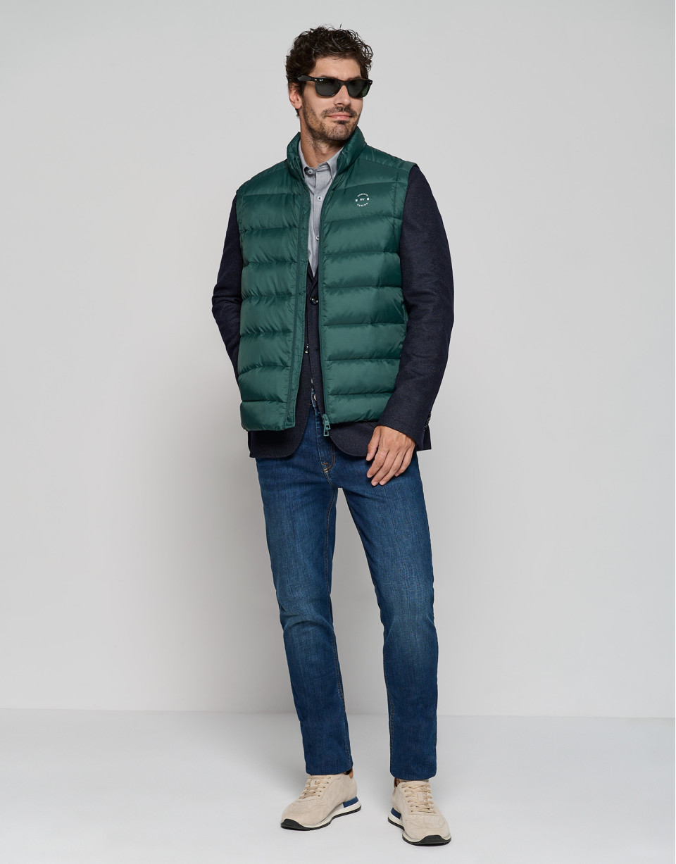 Dark green quilted vest - Man - AW2023 | Roberto Verino