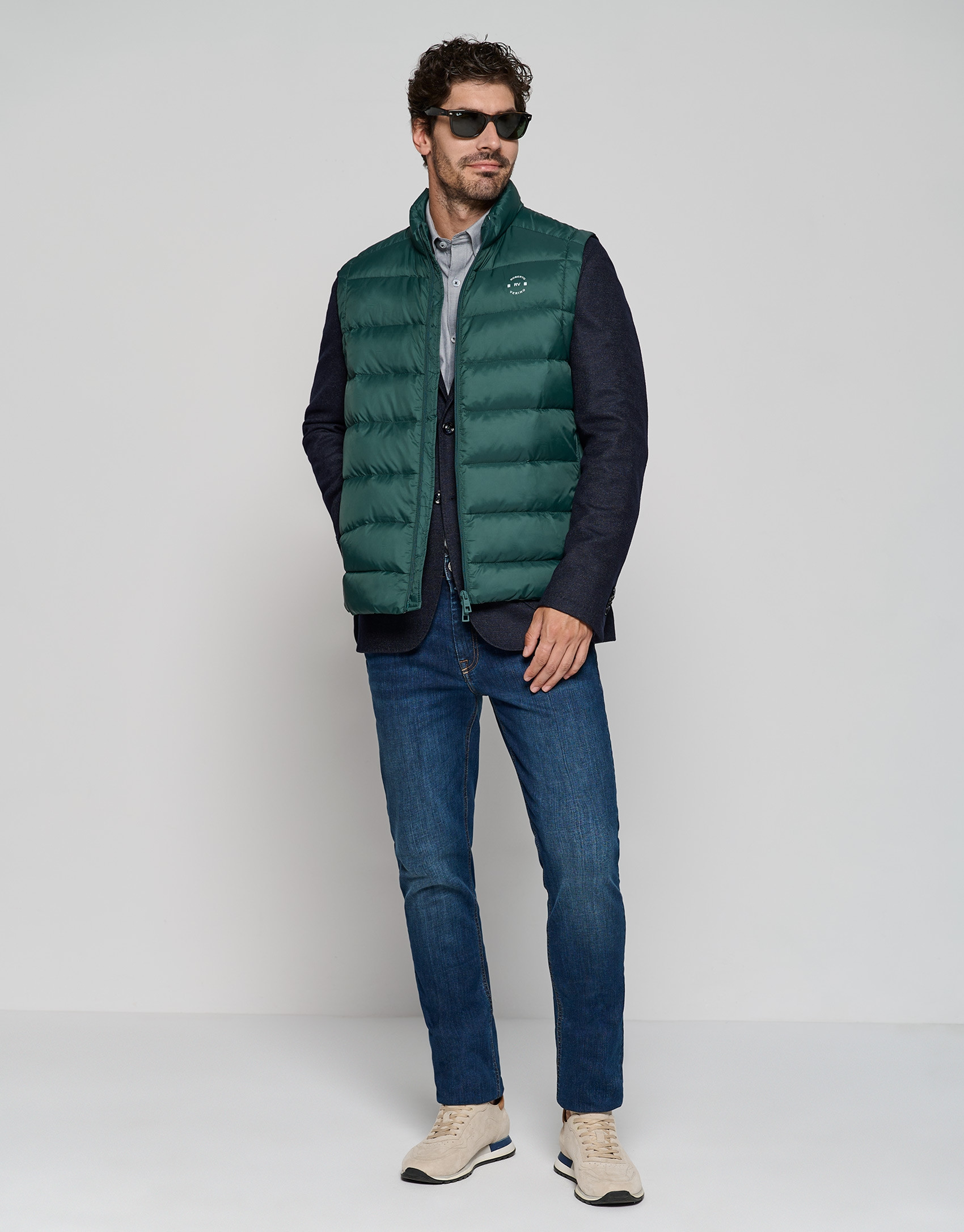 Dark green quilted vest - Man - AW2023 | Roberto Verino
