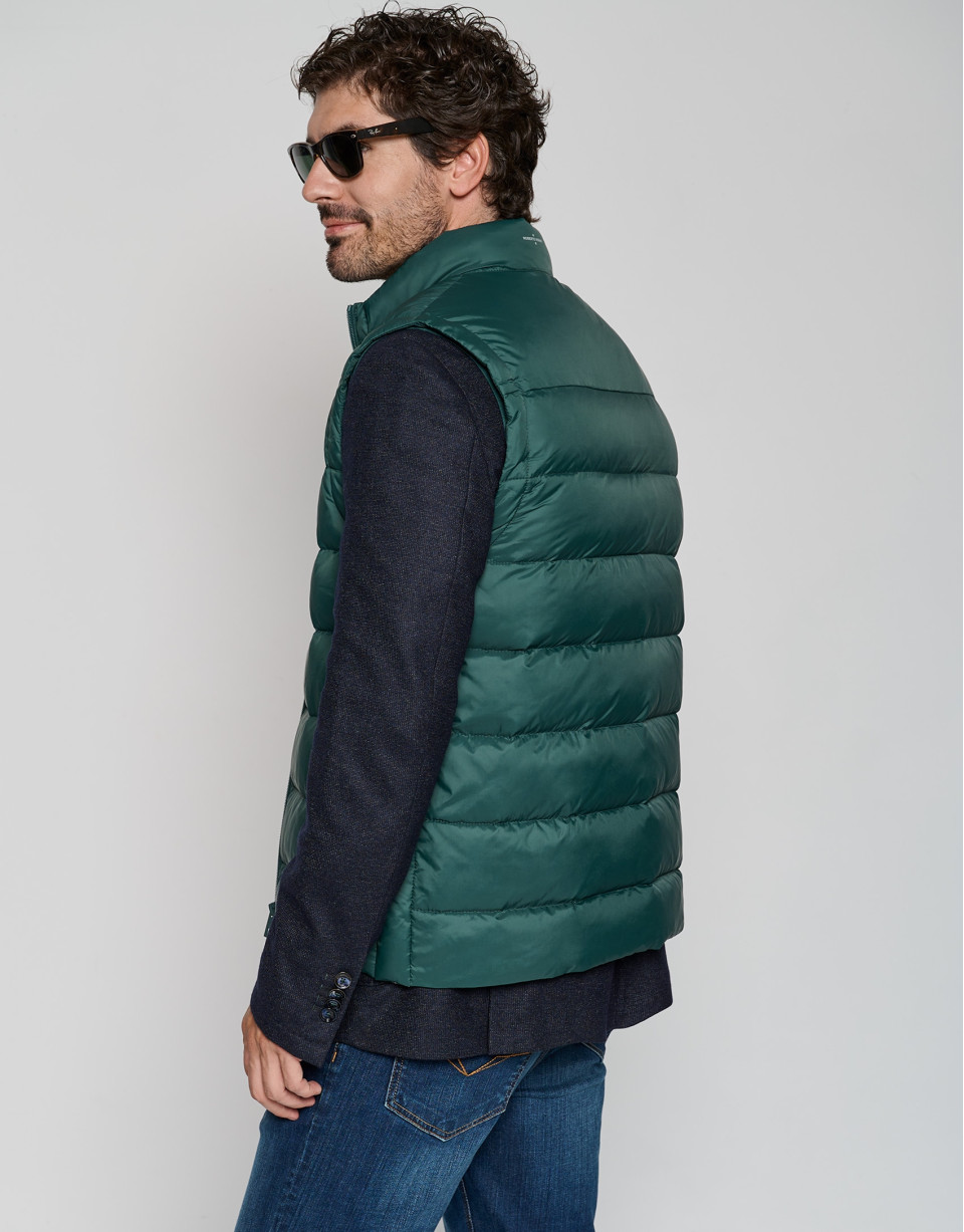 Dark green quilted vest - Man - AW2023 | Roberto Verino