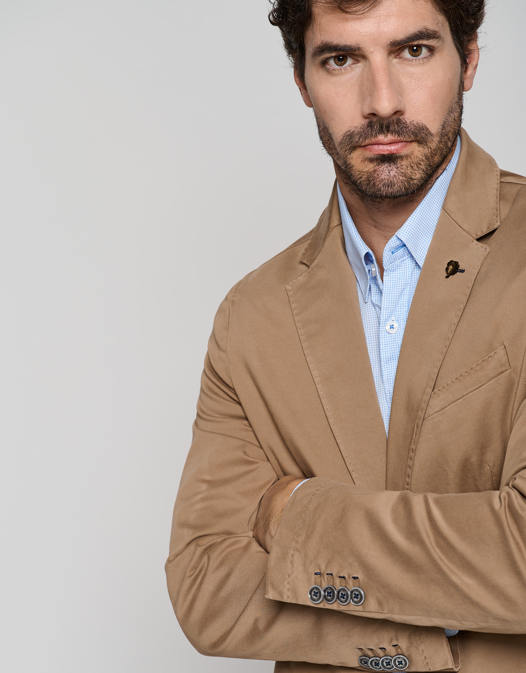 Americana algodón tintado tostado - Hombre | Roberto Verino