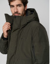 Khaki tech fabric parka with quilted lining | Roberto Verino